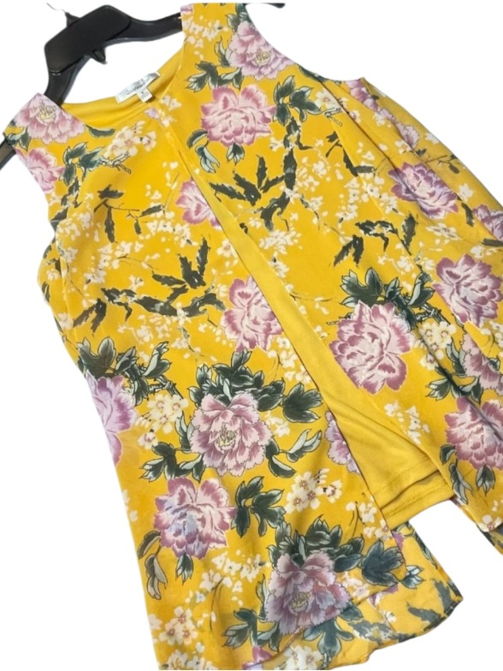 NWT! Quintessential Chiffon Overlay Top